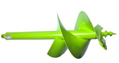 WERHE Erdbohrer für bohrmaschine ⌀ 300 mm, 80cm länge – Brunnenbohrer mit Einzelwicklung – Baumpflanzung, erdlochbohrer, Pfahlbohrer, Durchlässenbohrer – Grabungswerkzeug mit Hartmetallklingen