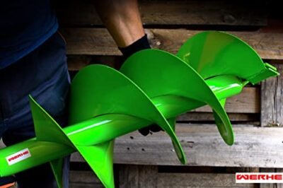 WERHE® Profi Bohrer VollStahl, Erdbohrer für bohrmaschine 150 mm Doppel-Welle extrem robust mit Hex Adapter - Pfahlbohrer Brunnenbohrer präzise Bohrspitze. - Image 10