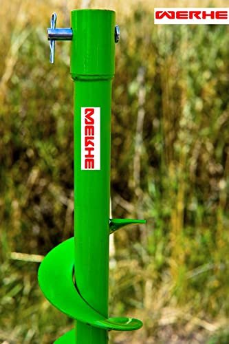 WERHE® Profi Bohrer VollStahl, Erdbohrer für bohrmaschine 150 mm extrem robust - Pfahlbohrer Brunnenbohrer präzise Bohrspitze. - Image 10