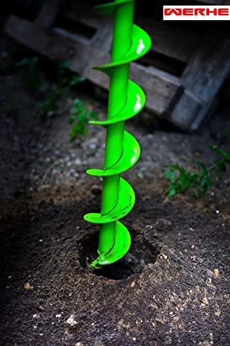 WERHE® Profi Bohrer VollStahl, Erdbohrer für bohrmaschine 40 mm Doppel-Welle extrem robust mit SDS Plus Adapter - Pfahlbohrer Brunnenbohrer präzise Bohrspitze. - Image 10